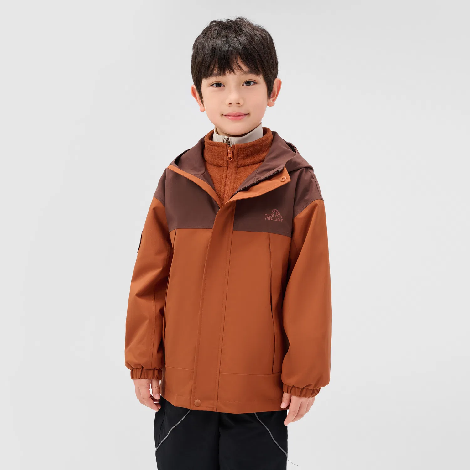 Детская ветровка для мальчиков PELLIOT, Cocoa Brown+Terracotta — фото 4