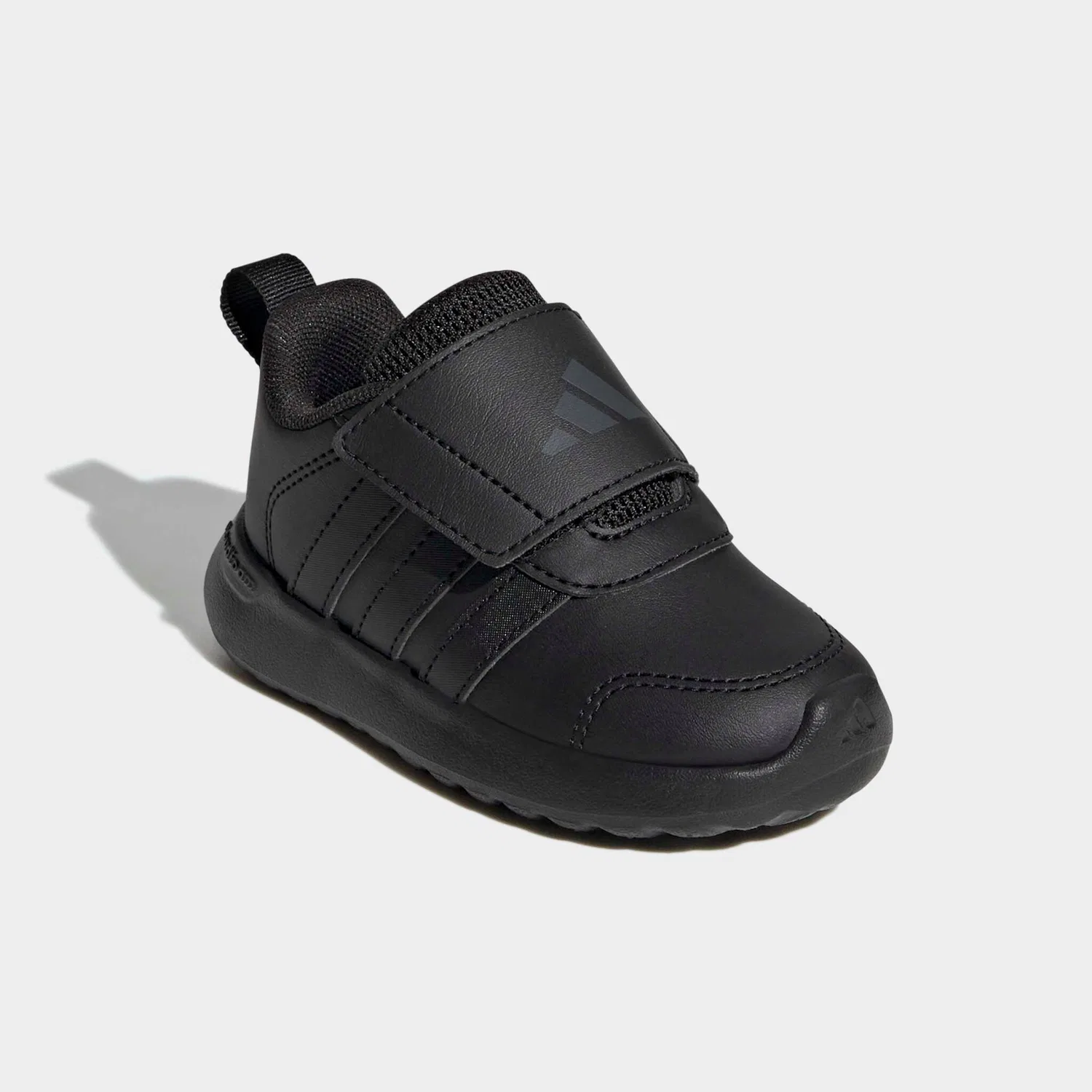 Детские кроссовки с липучкой Adidas, Core Black/Core Black/Grey Six