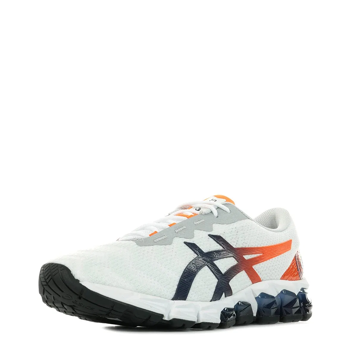 Детские кроссовки для девочек с принтом ASICS, White Blue Orange 103 — фото 2