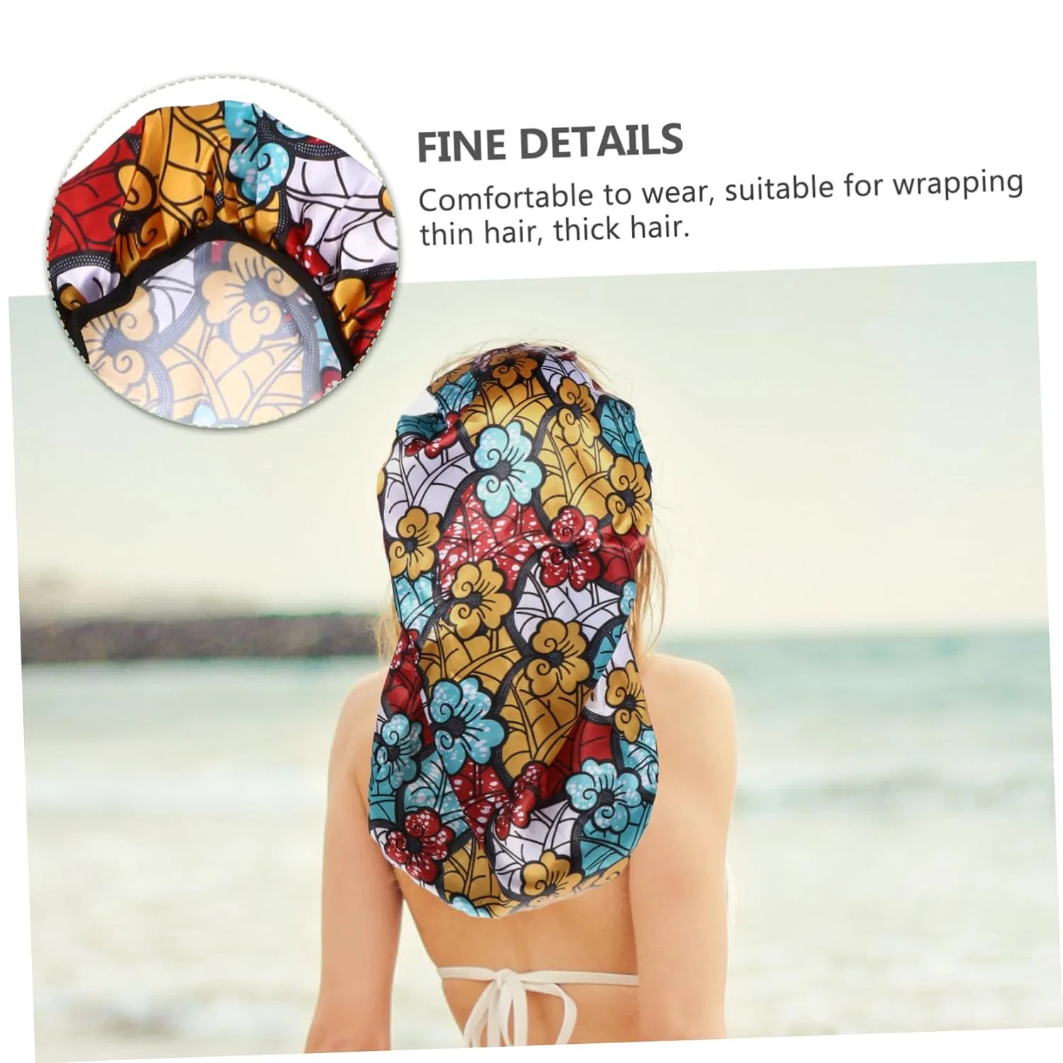 Шапочка для душа Satin Sleep Cap, Healeved, набор 4 шт, 65x30 см, Assorted colours — фото 4