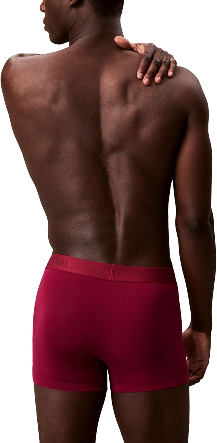 Calvin Klein мужские ультрамягкие современные модальные боксеры из трех пар, Greatest Grey, Beet Red, Icy Grey — фото 3