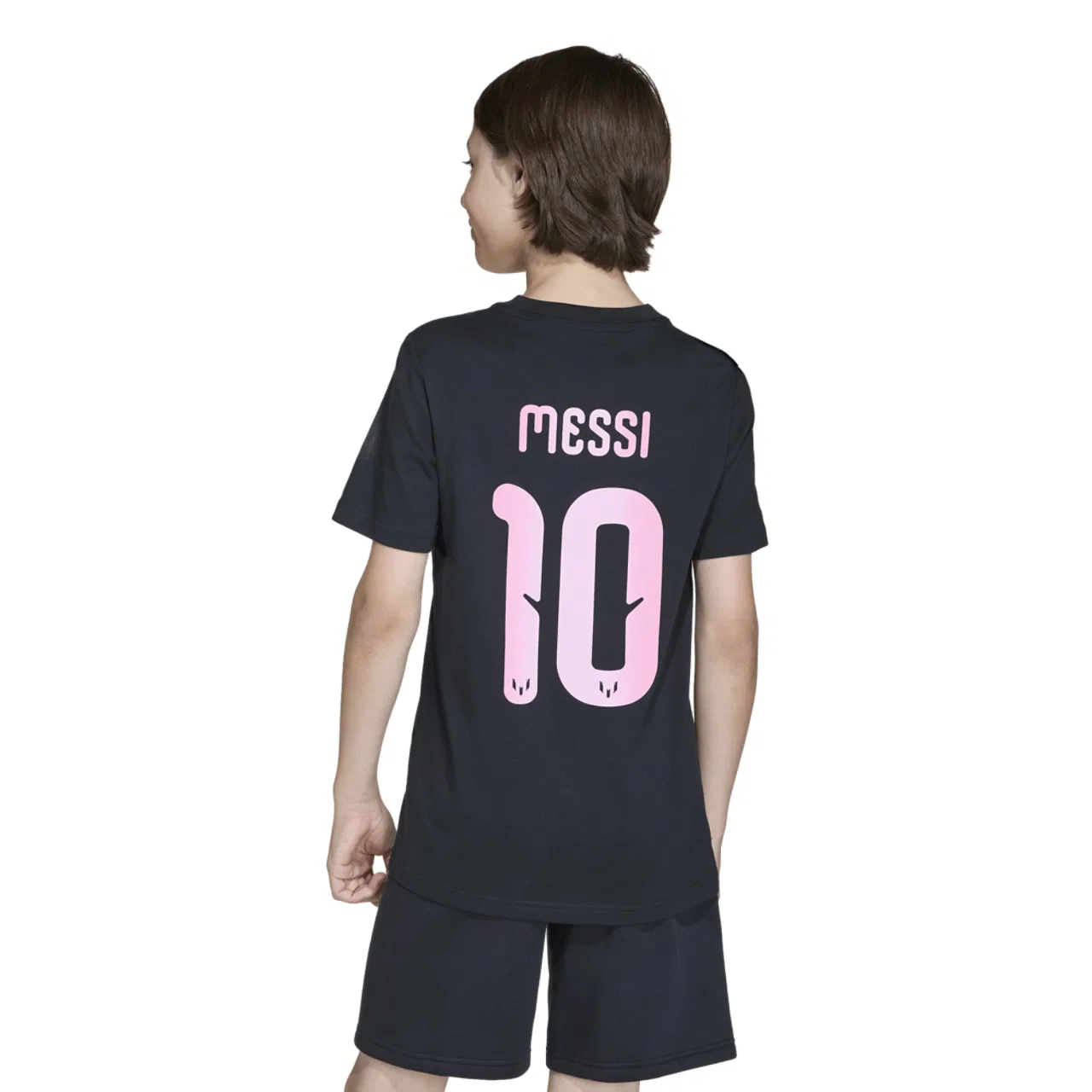 Футболка для мальчиков с графикой Messi Name & Number Adidas, черный — фото 2