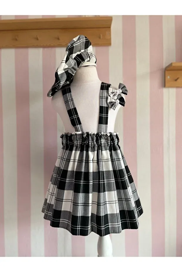 Детское платье-сарафан для девочек с принтом Eylülce Butik, Black — фото 3