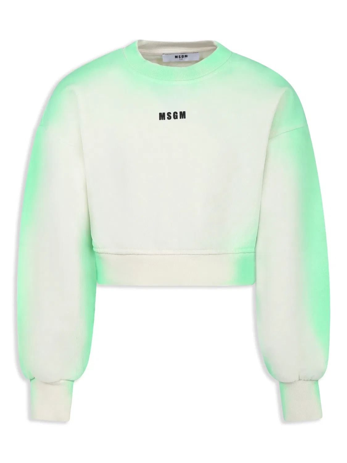 Хлопковый свитшот MSGM, зеленый