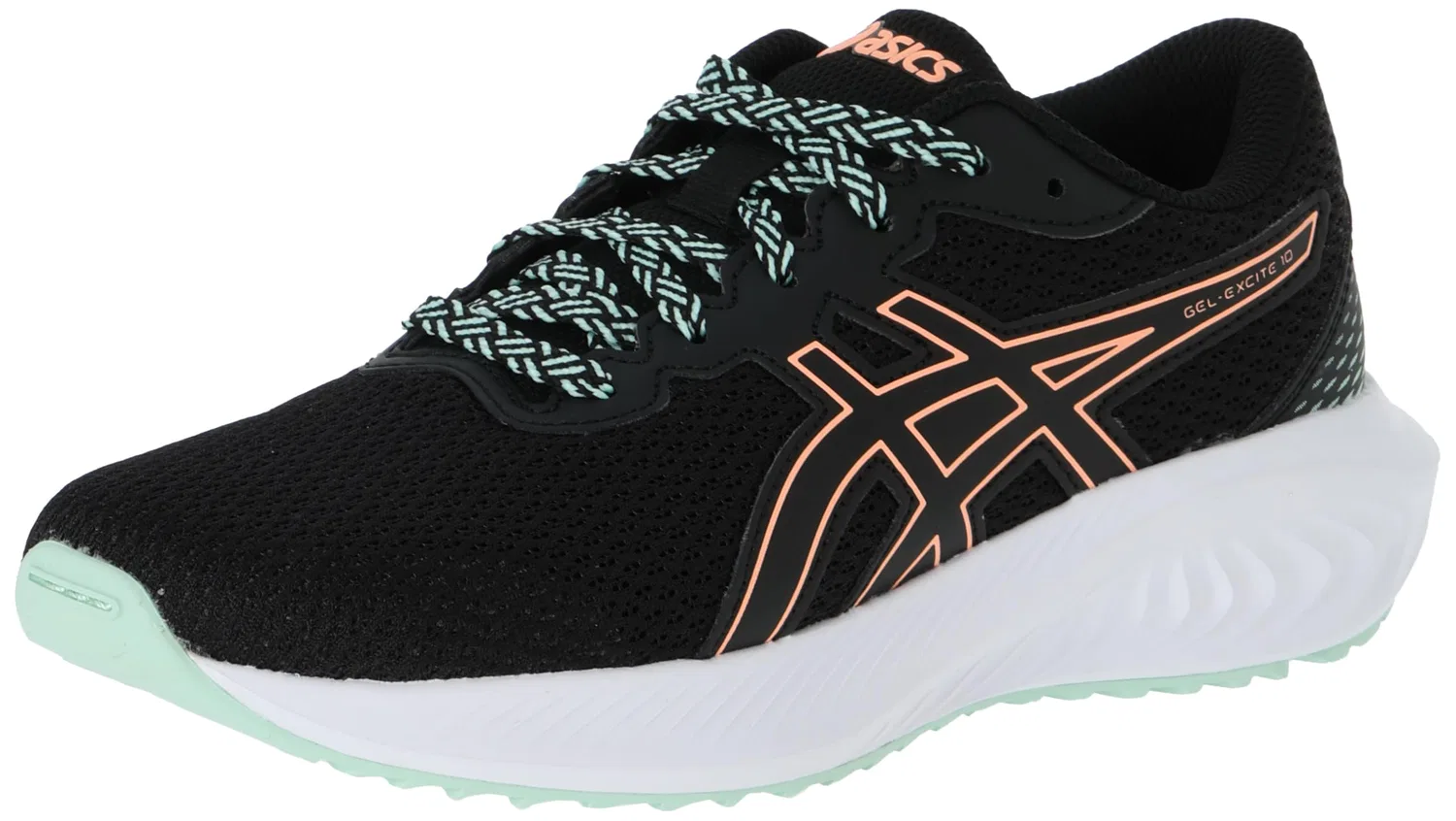 Детские кроссовки для мальчиков с сетчатым верхом Gel-excite 10 Gs ASICS, Black Bright Sunstone