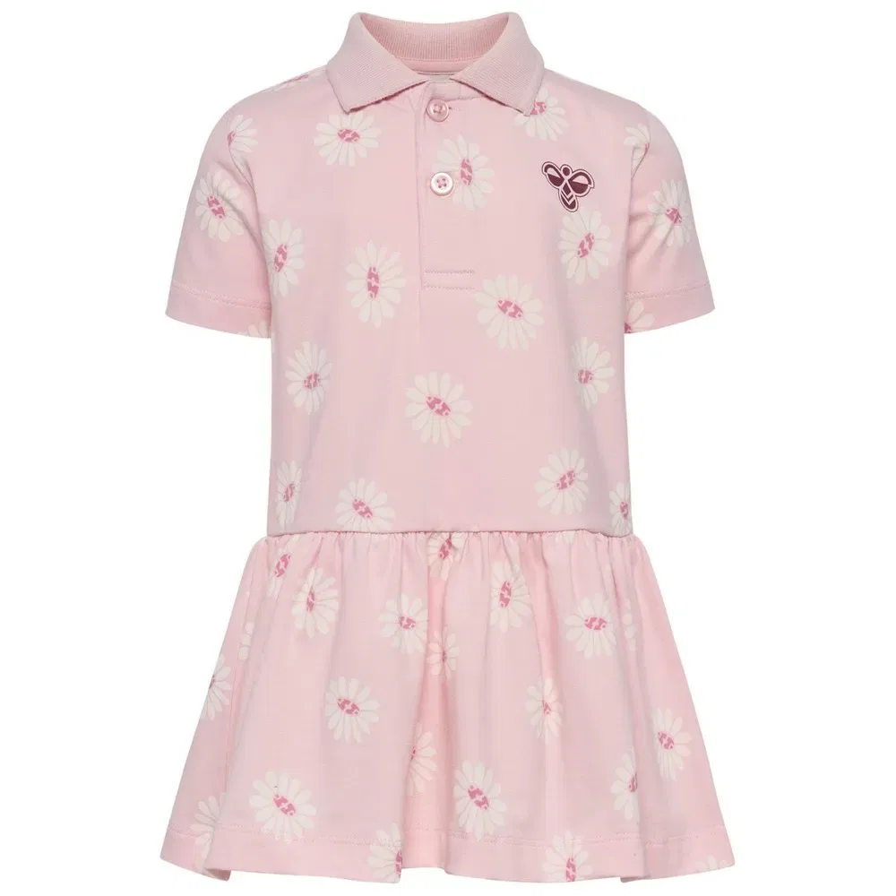 Платье-поло с коротким рукавом Hummel, розовый