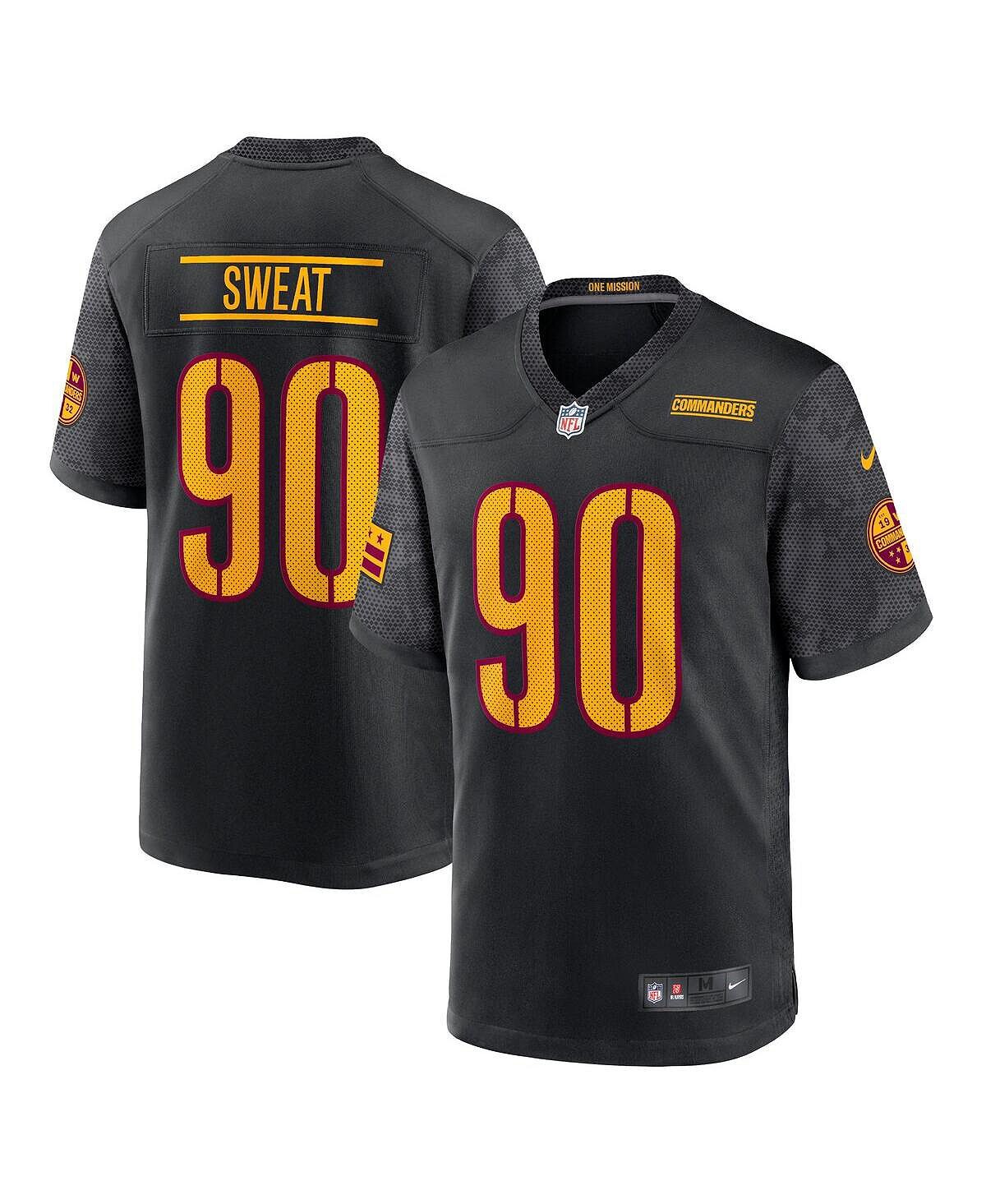

Мужская футболка montez sweat black washington commanders alternate game player jersey Nike, черный
