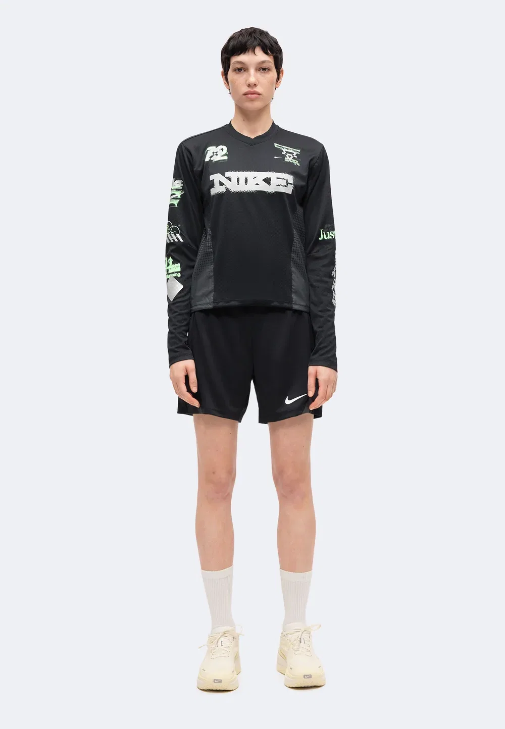 Swift - топ с длинными рукавами Nike Performance, Black Iron Grey/Illusion Green — фото 2