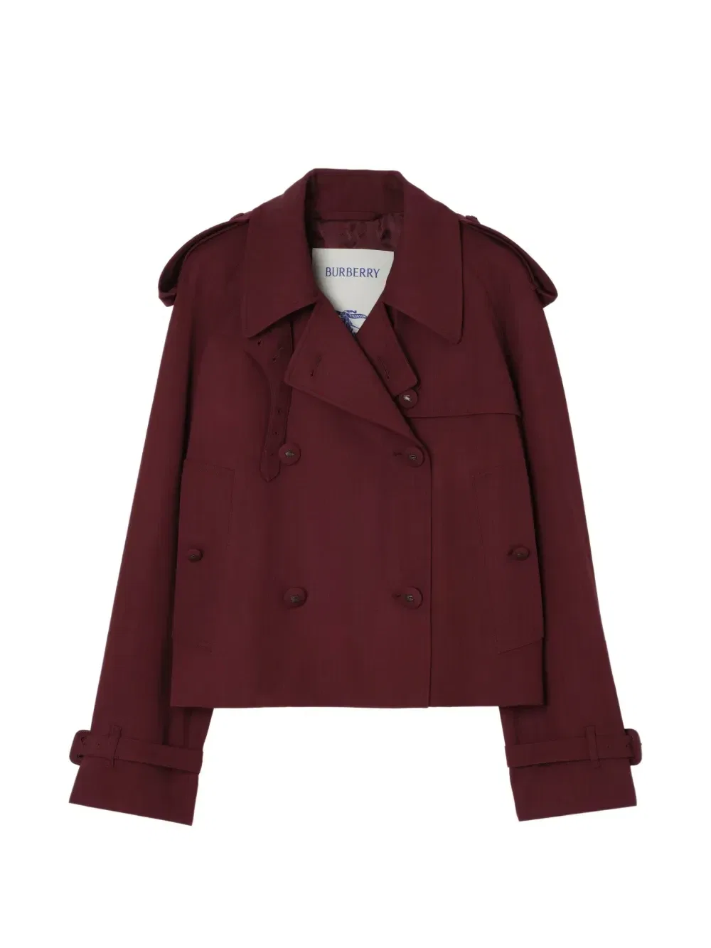 Укороченная шерстяная куртка-тренч Mayfair Burberry, красный