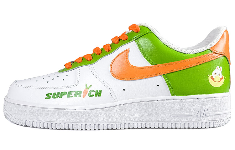 

Кроссовки для скейтбординга Air Force 1 женские с низким верхом, белые/зеленые/оранжевые Nike, Зеленый, Кроссовки для скейтбординга Air Force 1 женские с низким верхом, белые/зеленые/оранжевые Nike