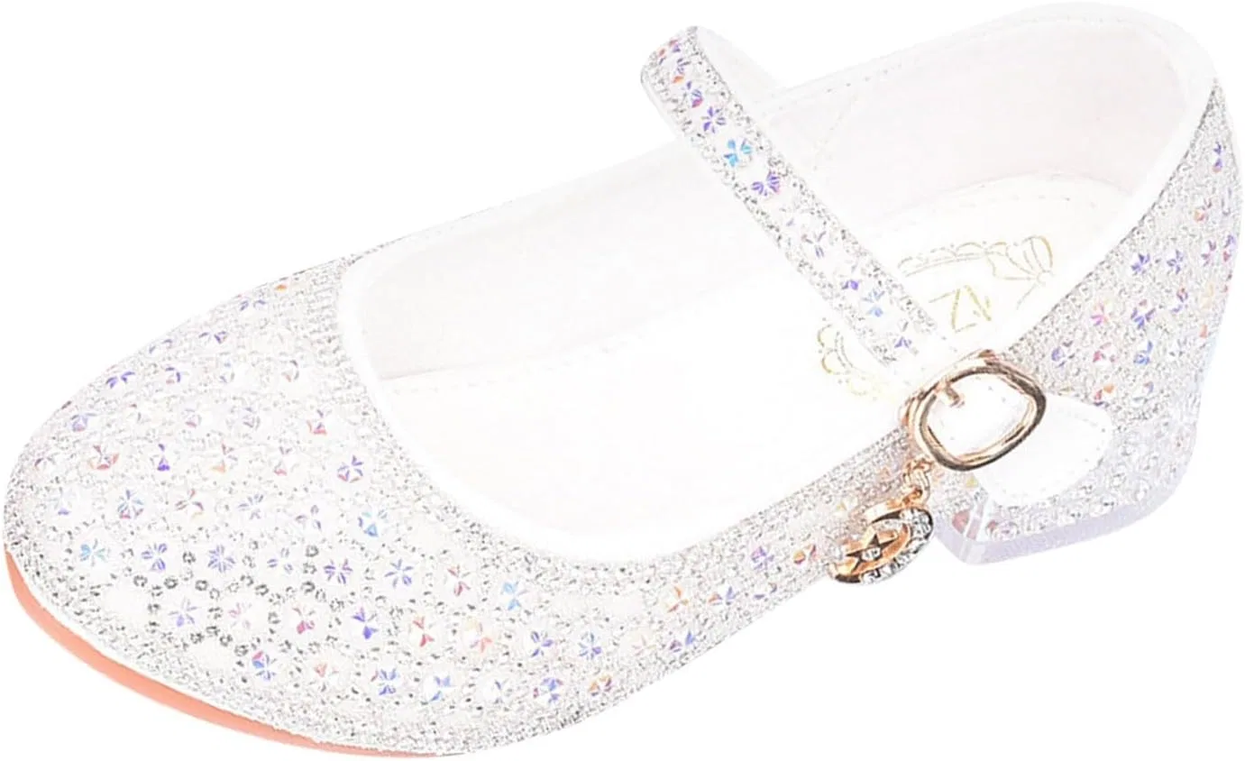 Детские туфли для девочек с блестками, модель Sparkly Party Wedding Ballet Flat, бренд, White