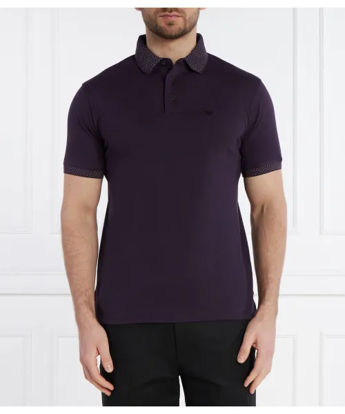 

Футболка поло Regular fit Emporio Armani, фиолетовый