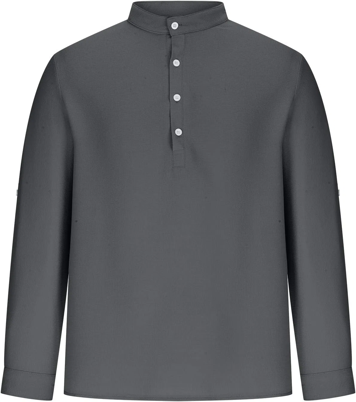 Мужская свободная футболка с длинным рукавом Generic, Dark Gray — фото 3