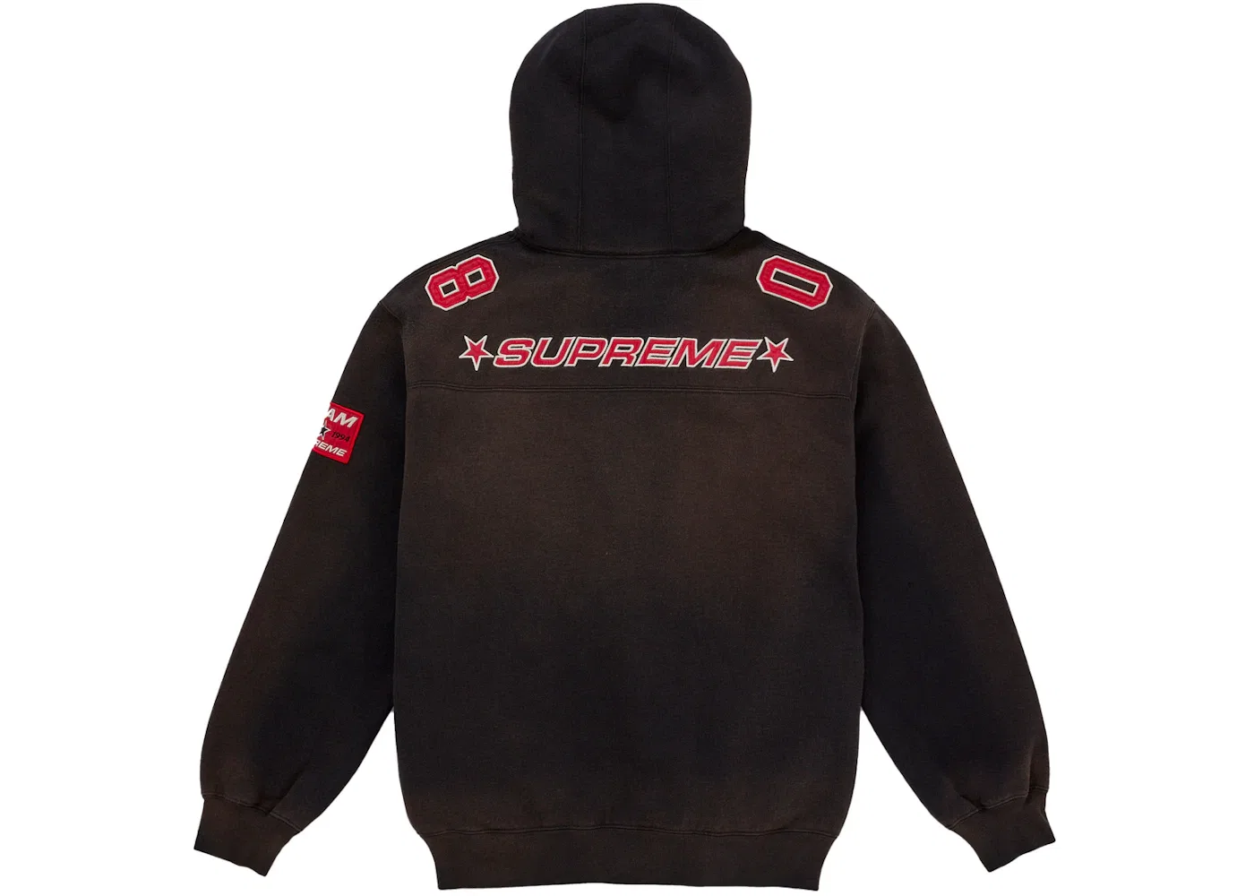 Мужской худи с длинным рукавом Supreme Football Jersey Hooded Sweatshirt Supreme, Black — фото 2