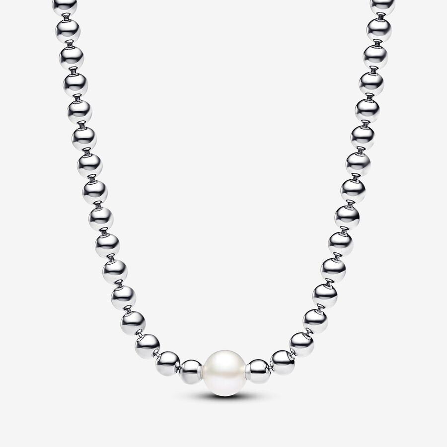 

Колье Pandora Timeless Beads, серебро/жемчуг