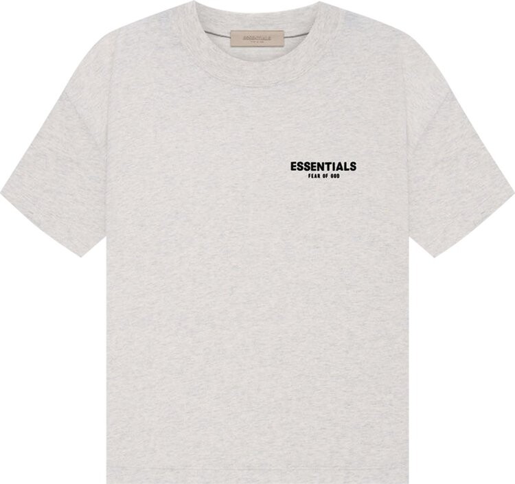 Футболка Fear of God Essentials Tee 'Light Oatmeal', серый — фото 2