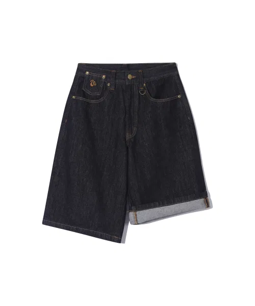 Детские джинсовые бермуды с вертикальным принтом URBANSTOFF, Dark Navy — фото 3