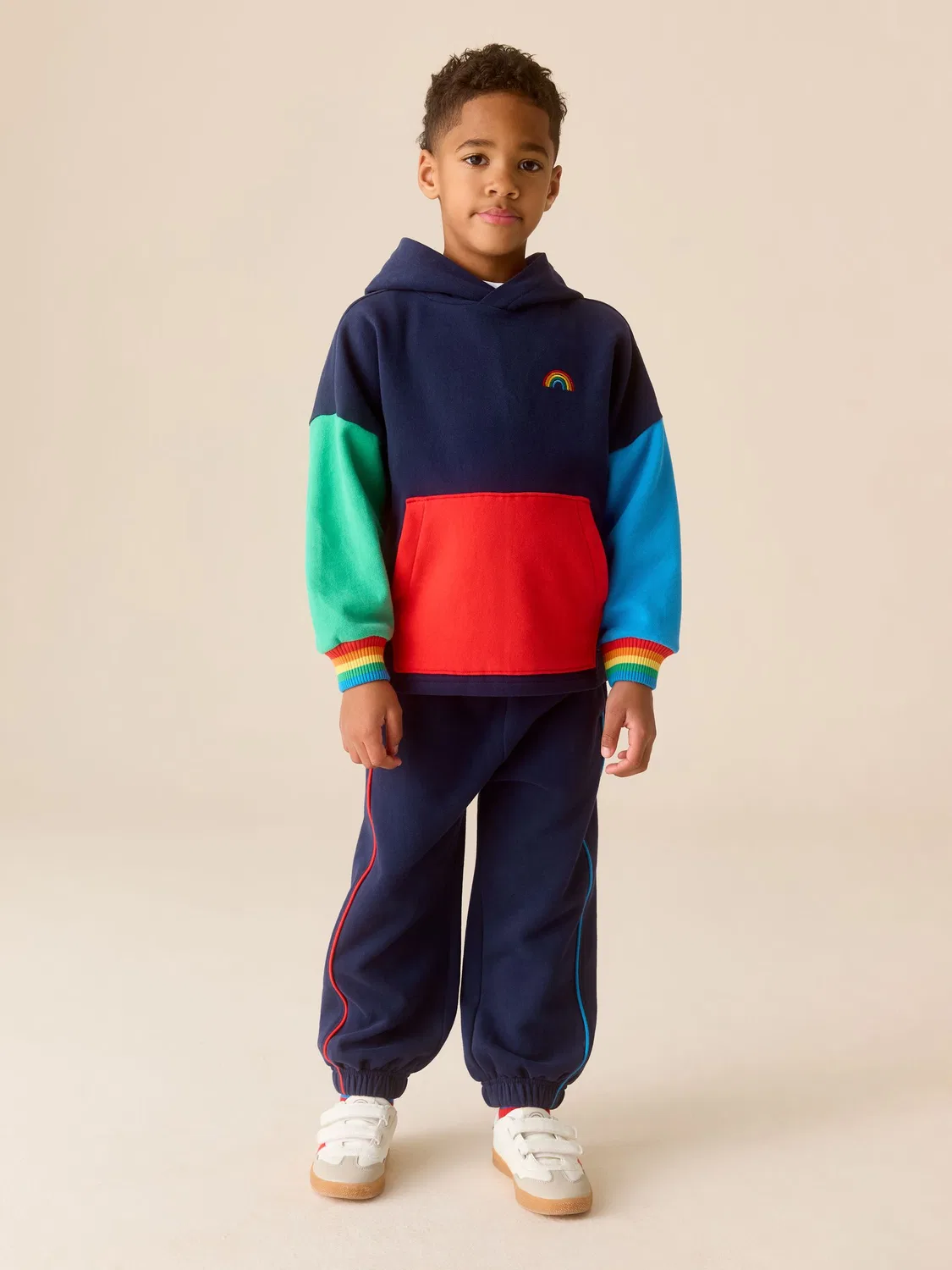 Спортивный костюм из футера, цветная блокировка Little Bird by Jools Oliver, Navy Colourblock