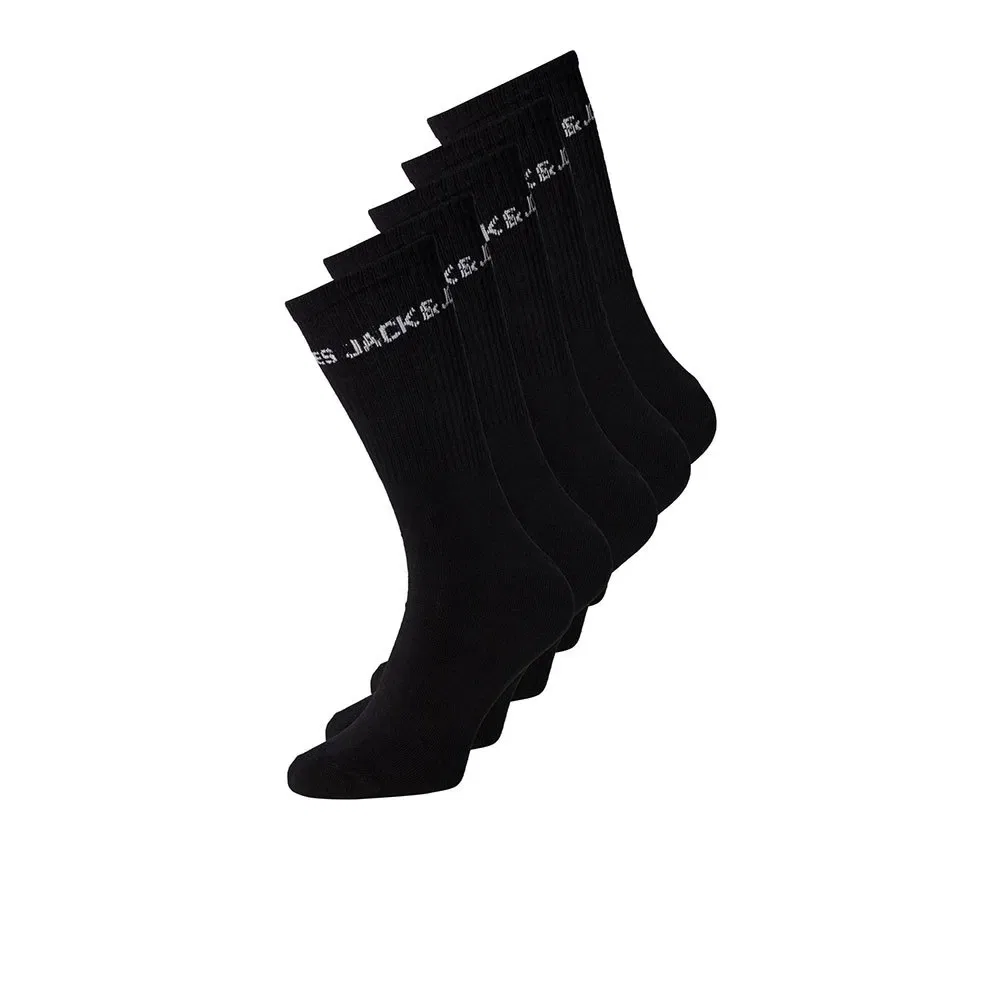 Носки теннисные 5 пар Jack & Jones, черный