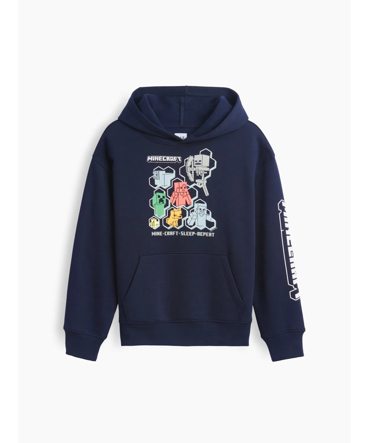 Детский худи с принтом Minecraft Relaxed Fit GAP, Navy — фото 3