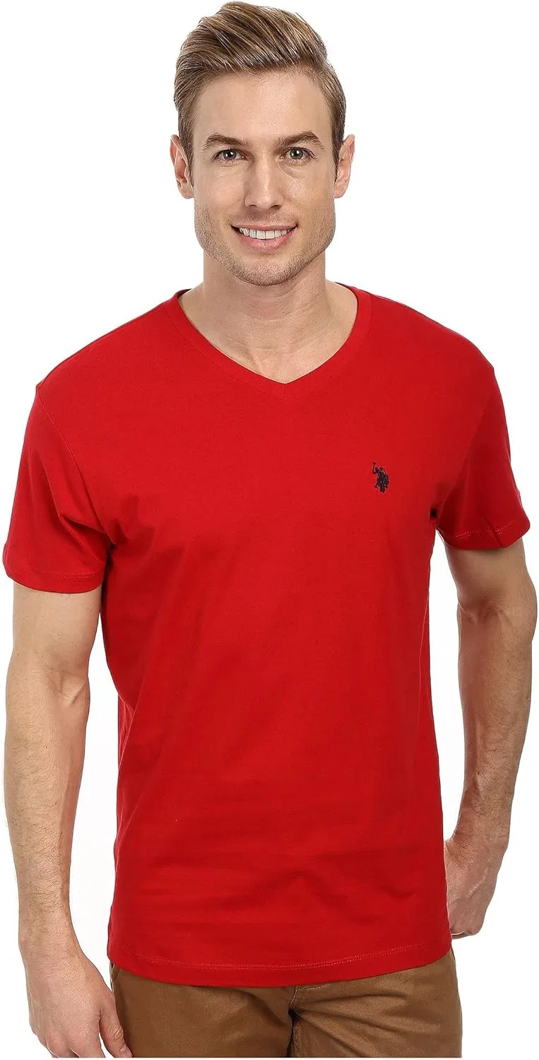 Мужская футболка с V-образным вырезом U.S. Polo Assn., Engine Red