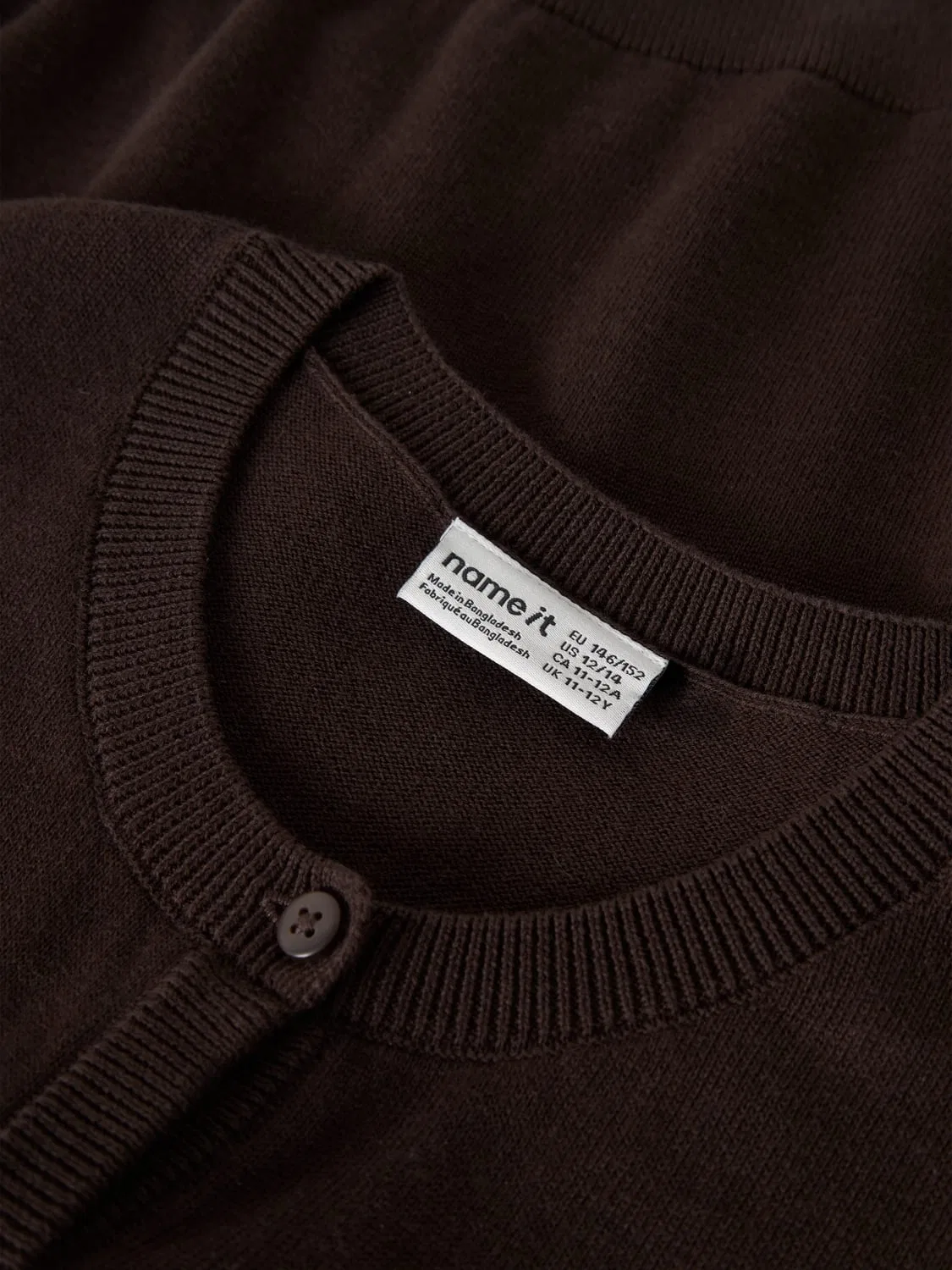 Кардиган вязаный с длинным рукавом NKFVALANE LS KNIT CARD Name It, сливовый — фото 4