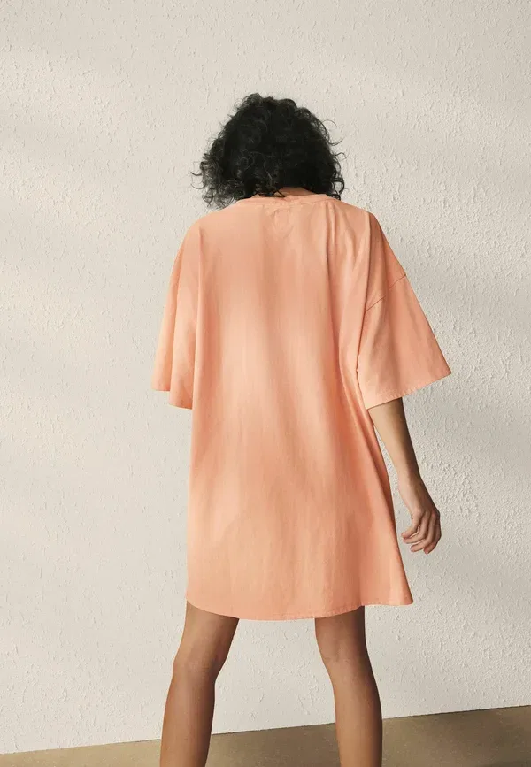 Ночная рубашка из хлопка Nightie Next, Coral Papaya, коралловый — фото 3