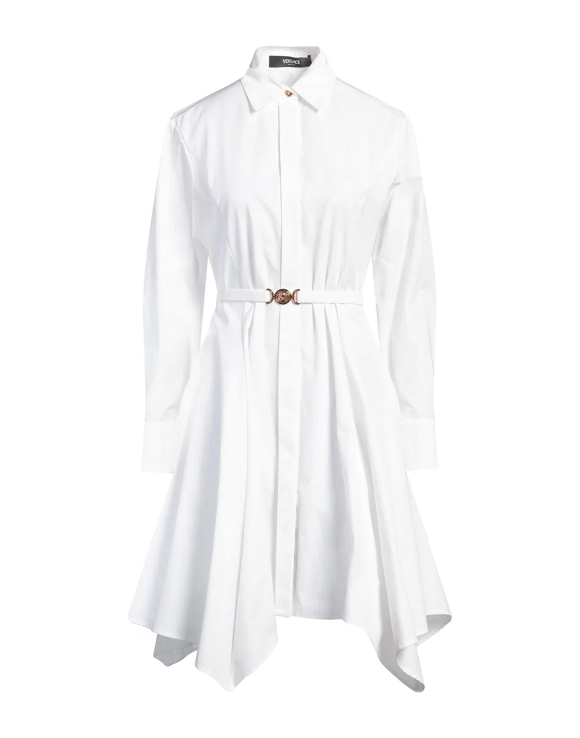 Женское платье-рубашка хлопковое Versace, белый