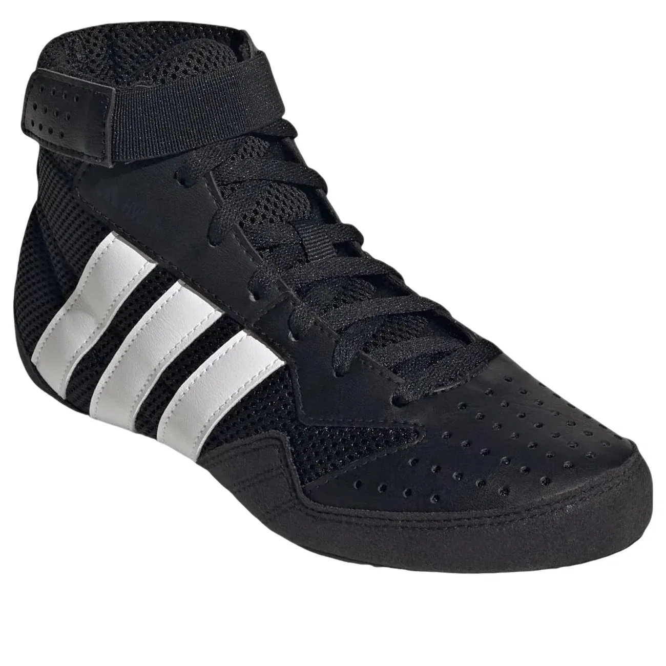 Детские кроссовки с кожаным верхом HVC K 'Core Black Cloud White Carbon' adidas, Core Black/Cloud White/Carbon — фото 2