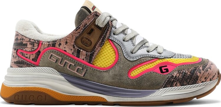 Кроссовки Gucci Wmns Ultrapace Pink Tejus Printed, розовый