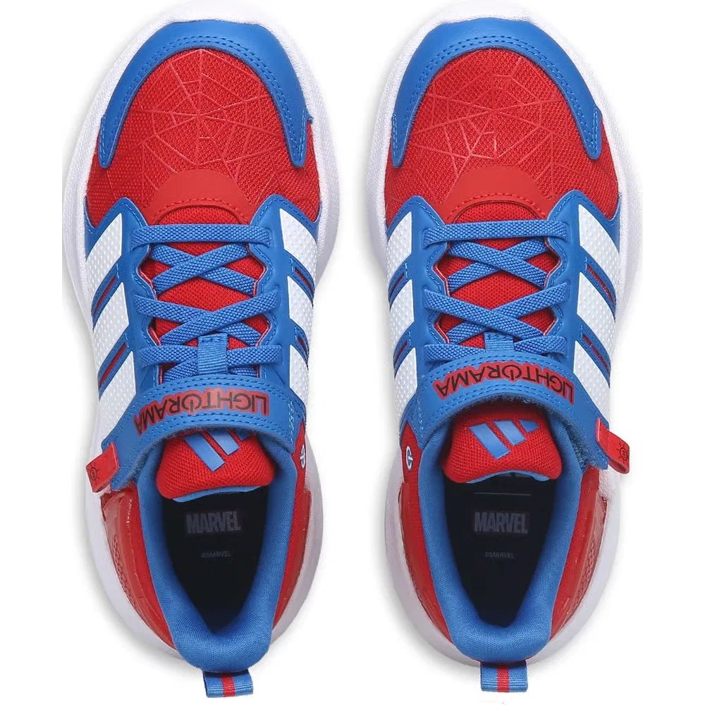 Детские кроссовки Lightorama Runner на эластичных шнурках Adidas, Red/Blue Spiderman — фото 4
