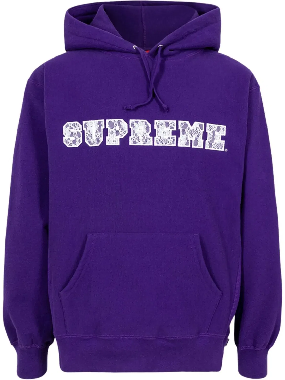 Supreme Худи с кружевным логотипом, фиолетовый