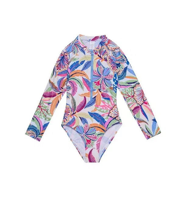 Детский купальник для девочек с длинным рукавом Tropic Fun Gottex Kids, Multi-Tropic