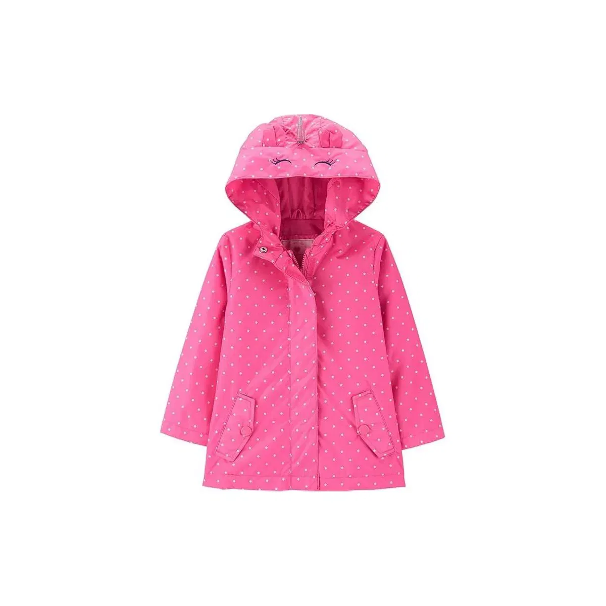 Детский дождевик для девочек стеганый Her Favorite Rainslicker Jacket Carter's, Unicorn Pink — фото 2