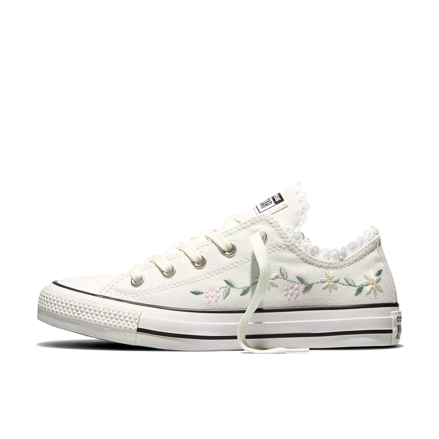 Детские кроссовки для мальчиков с цветочной вышивкой Chuck Taylor All Star Blooming Flowers Converse, Blanco — фото 3
