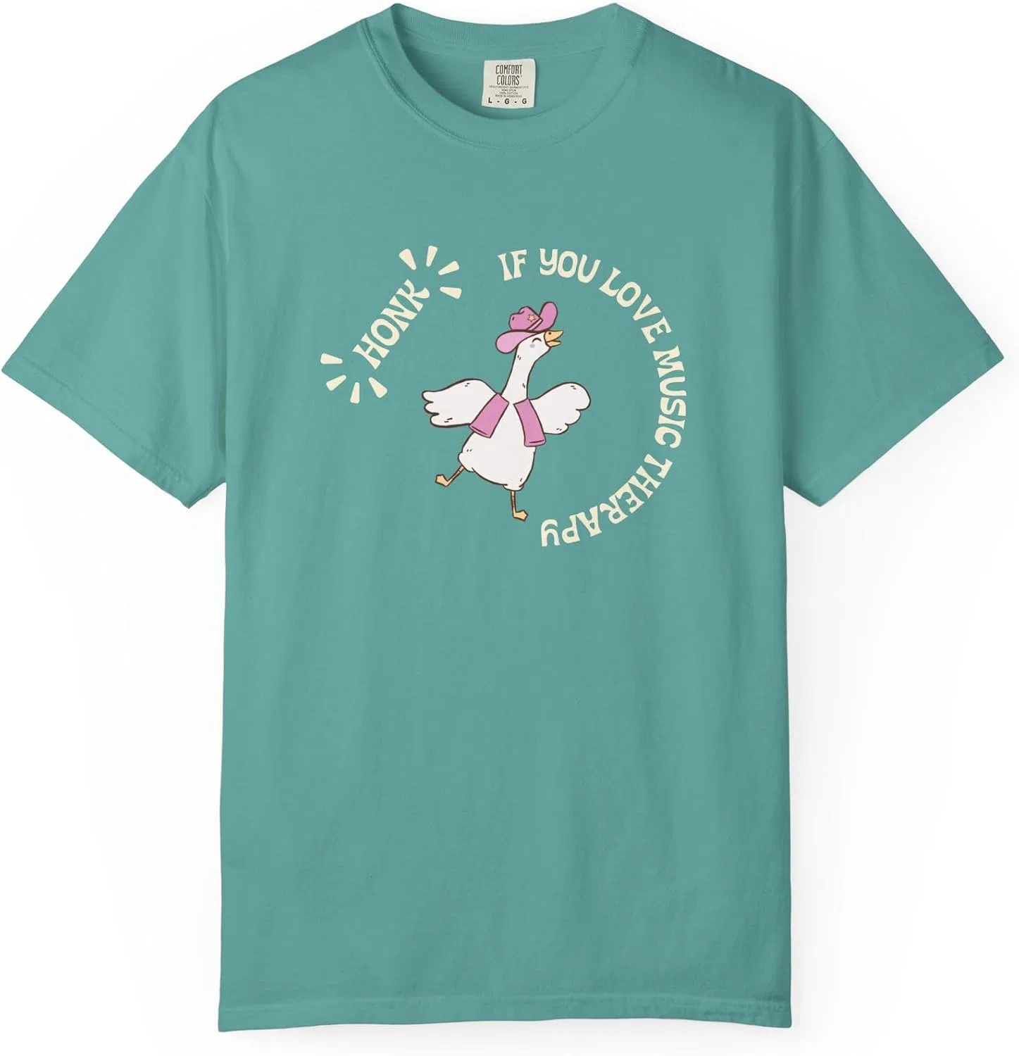 Футболка с принтом гуся Comfort Colors, Seafoam