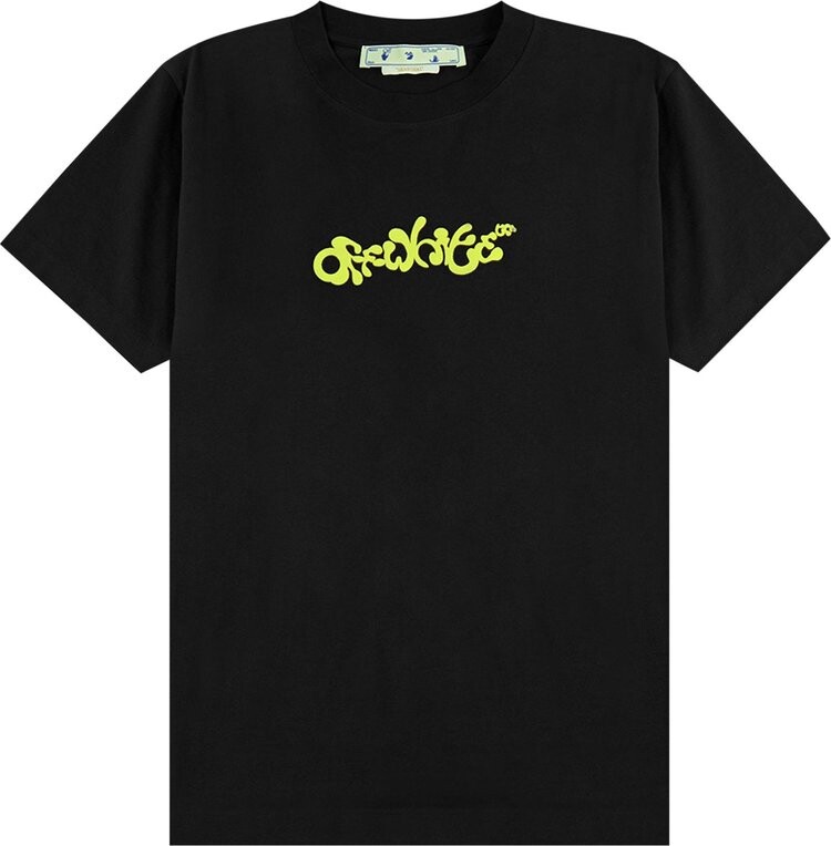 

Футболка Off-White Opposite Arrow Slim Short-Sleeve Tee 'Black/Lime', черный