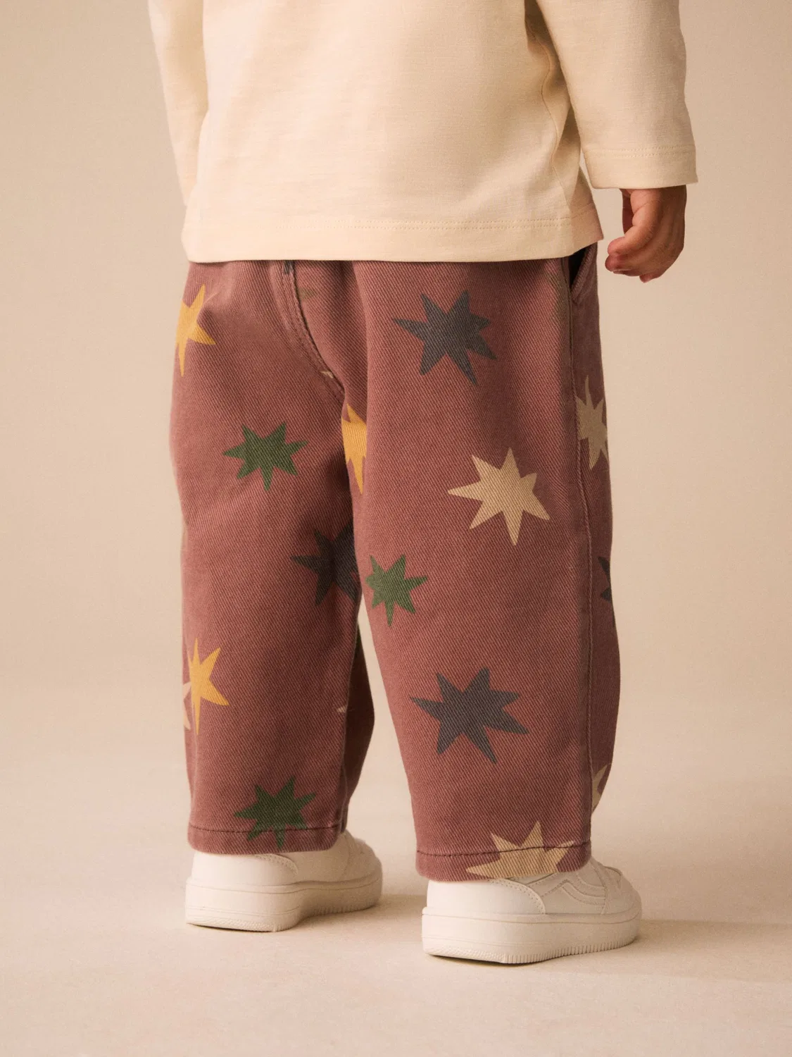 Брюки широкие, модель Pull On Wide Next, мульти-красный — фото 3
