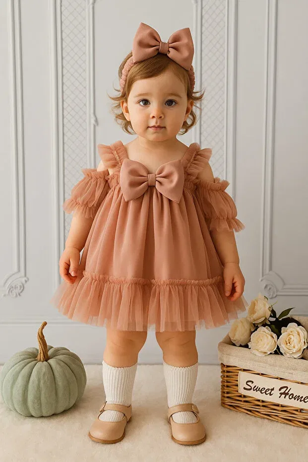 Детское платье для девочек кружевное Biya Baby, Onion Peel — фото 4