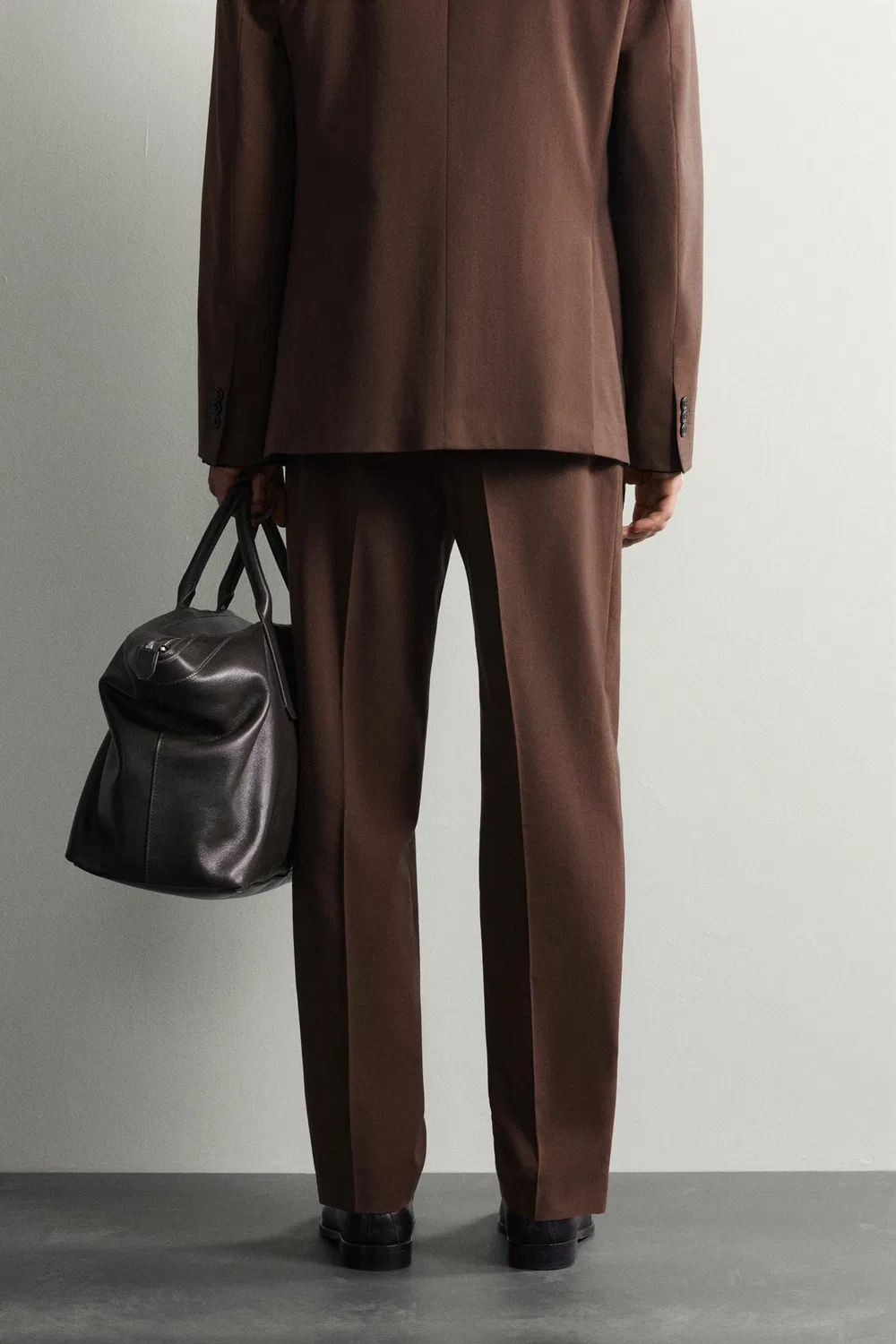 Брюки от костюма стандартного кроя ZARA, Brown — фото 3