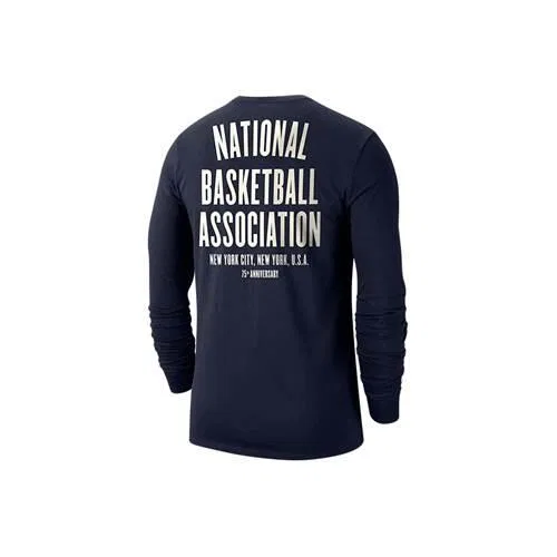 Мужская футболка с длинным рукавом Nike NBA 31 Courtsite, Navyblau — фото 2
