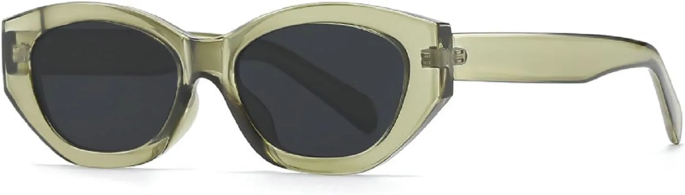 

Солнцезащитные очки Melrose Y2k «кошачий глаз» для женщин, роскошные винтажные солнцезащитные очки в стиле ретро, ​​защита от ультрафиолета UV400 121-5, Green