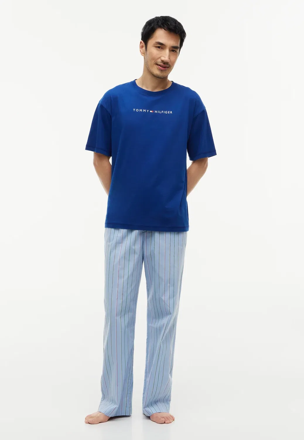 Оригинальный логотип на футболке - пижамная футболка Tommy Hilfiger, Opulent Blue — фото 2