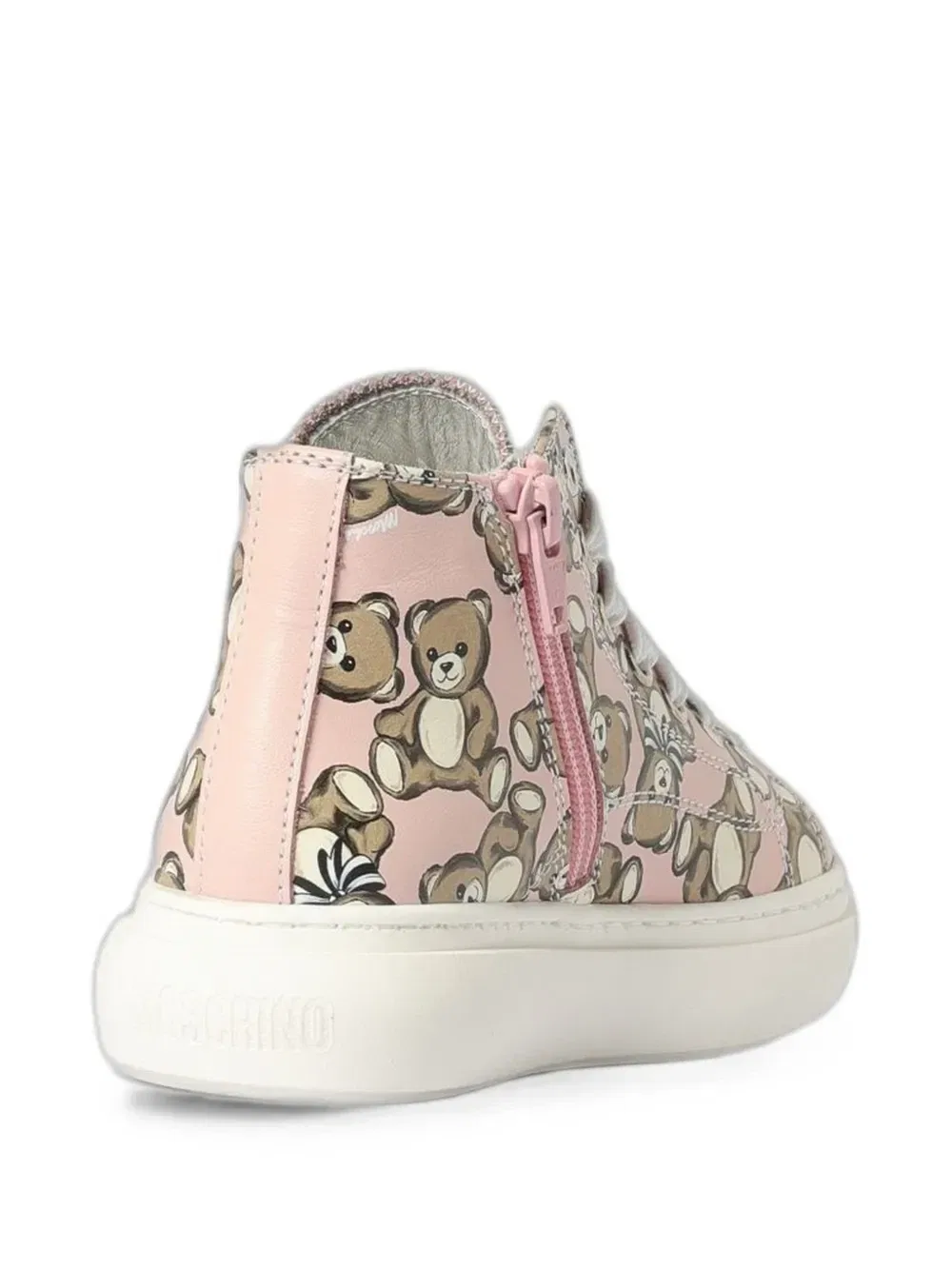 Кроссовки с принтом мишки Тедди Moschino Kids, розовый — фото 2