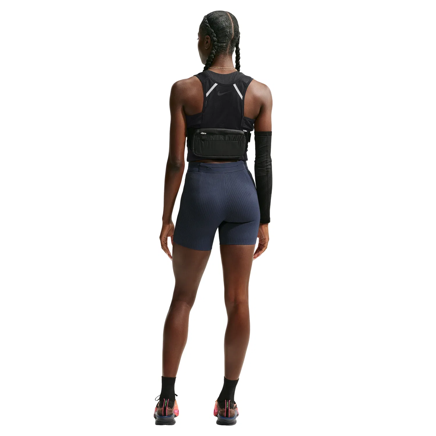 Женские шорты Keely Hodgkinson AeroSwift Dri-FIT ADV Tight Shorts 'Thunder Blue Black White Linen' Nike, Thunder Blue/Black/White/Linen — фото 3