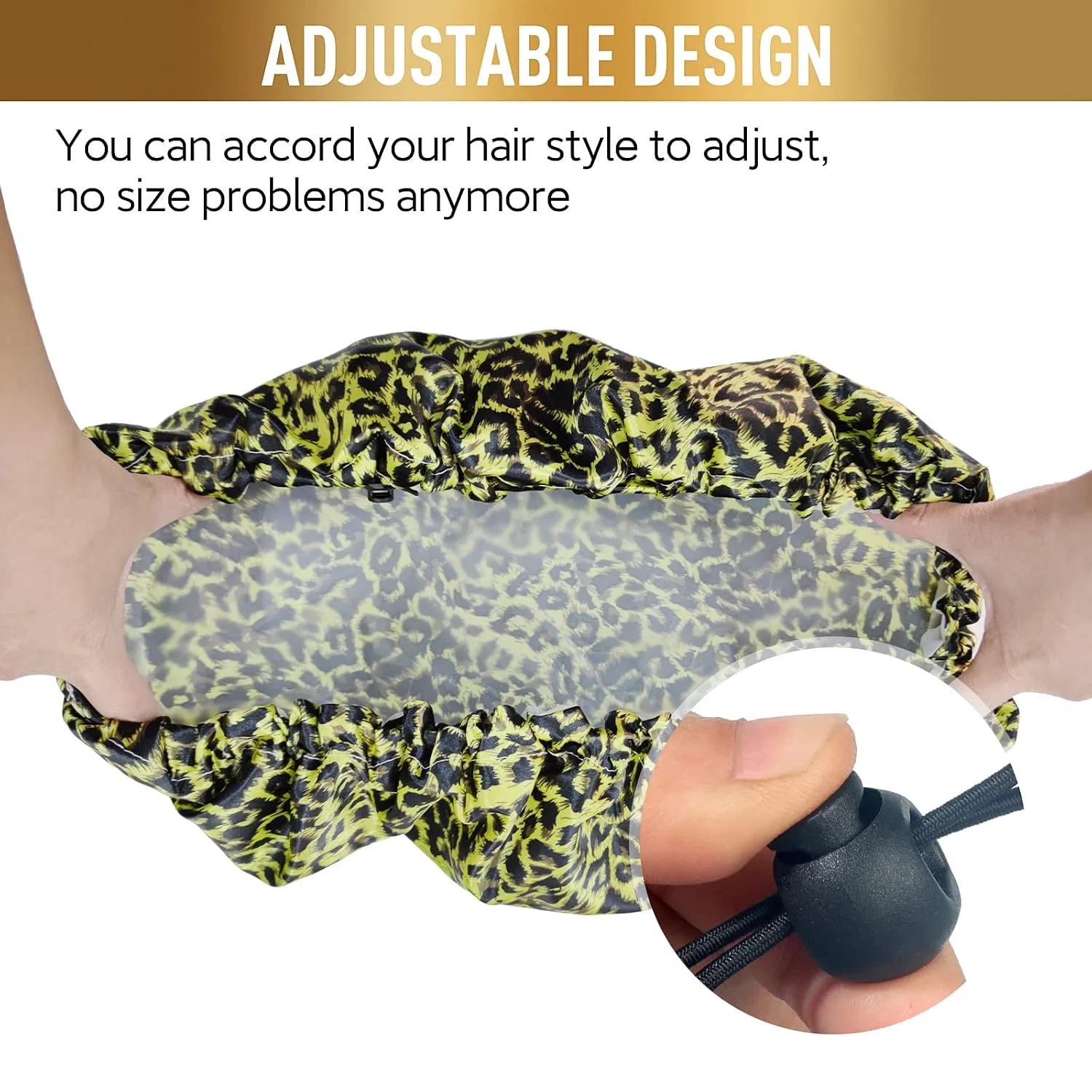 Шапочка для душа Fishent, X-Large, Green Leopard — фото 4