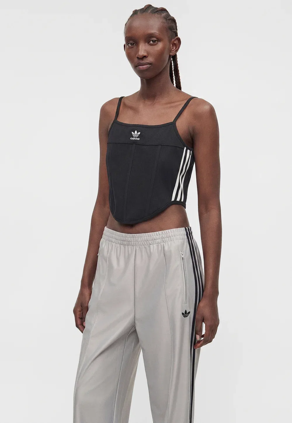 Свободные спортивные штаны Firebird Adidas Originals, Grey Two/Black — фото 4