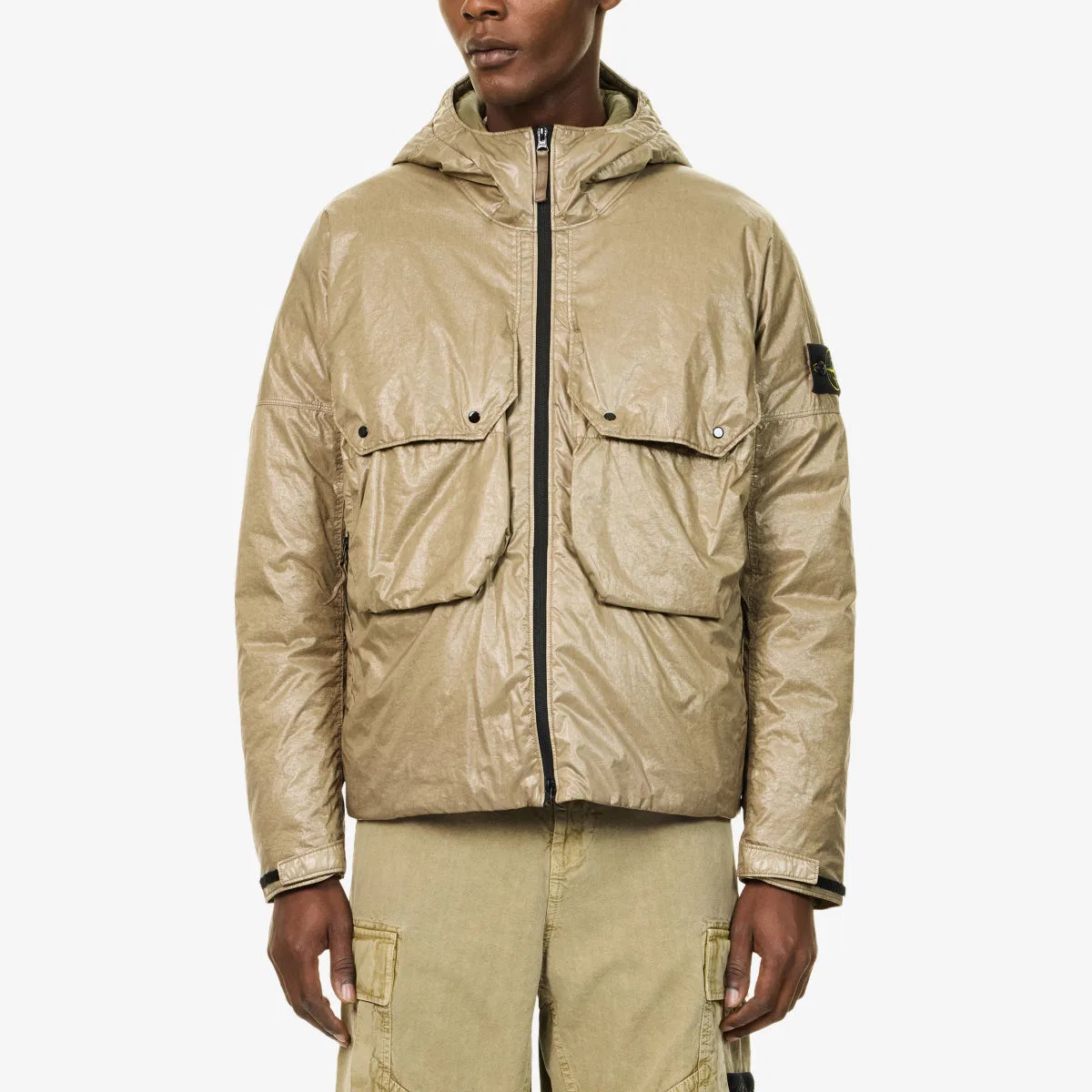Легкая трехслойная нейлоновая куртка Stone Island, зеленый — фото 3