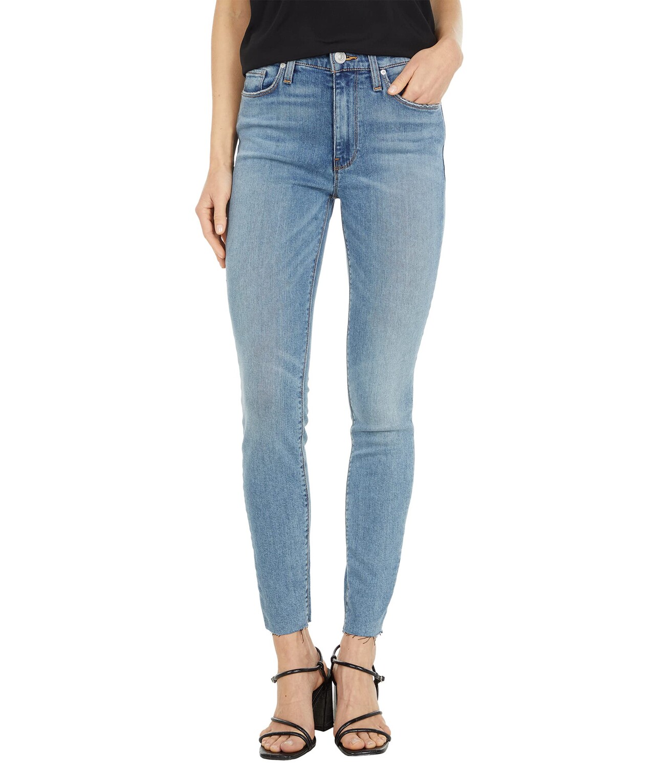 

Джинсы Hudson Jeans, Barbara High-Waisted Super Skinny Ankle in Starboard
