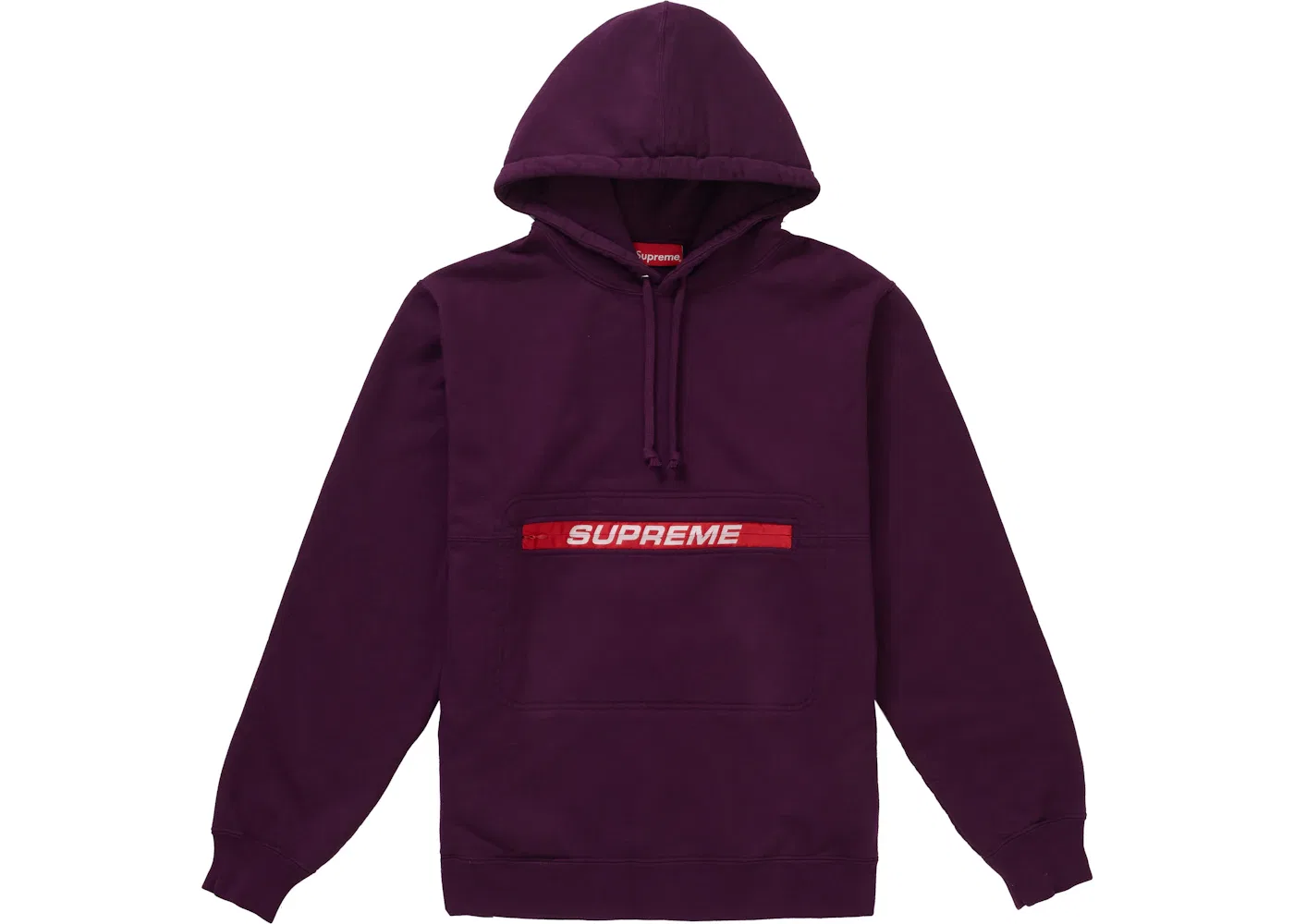 Мужская толстовка с капюшоном на молнии Supreme Hooded Sweatshirt, Eggplant